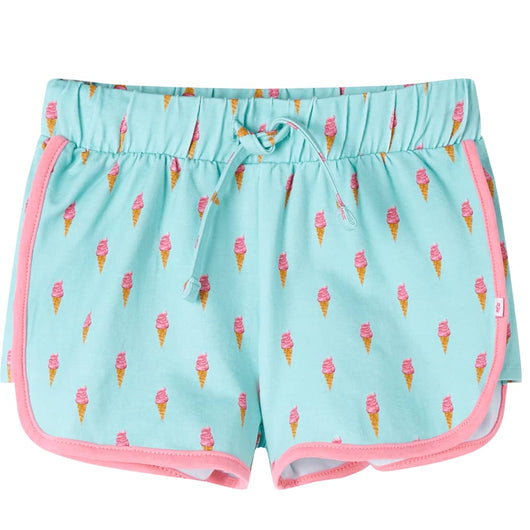 Pantaloncini per Bambini con Coulisse Stampa Gelato Menta Chiaro 104 11405