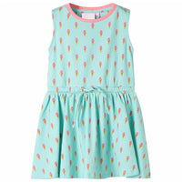 Abito da Bambina con Coulisse Stampa Gelato Menta Chiaro 92 11414