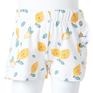 Pantaloncini per Bambini Stampa Limone Ecru 92 11499