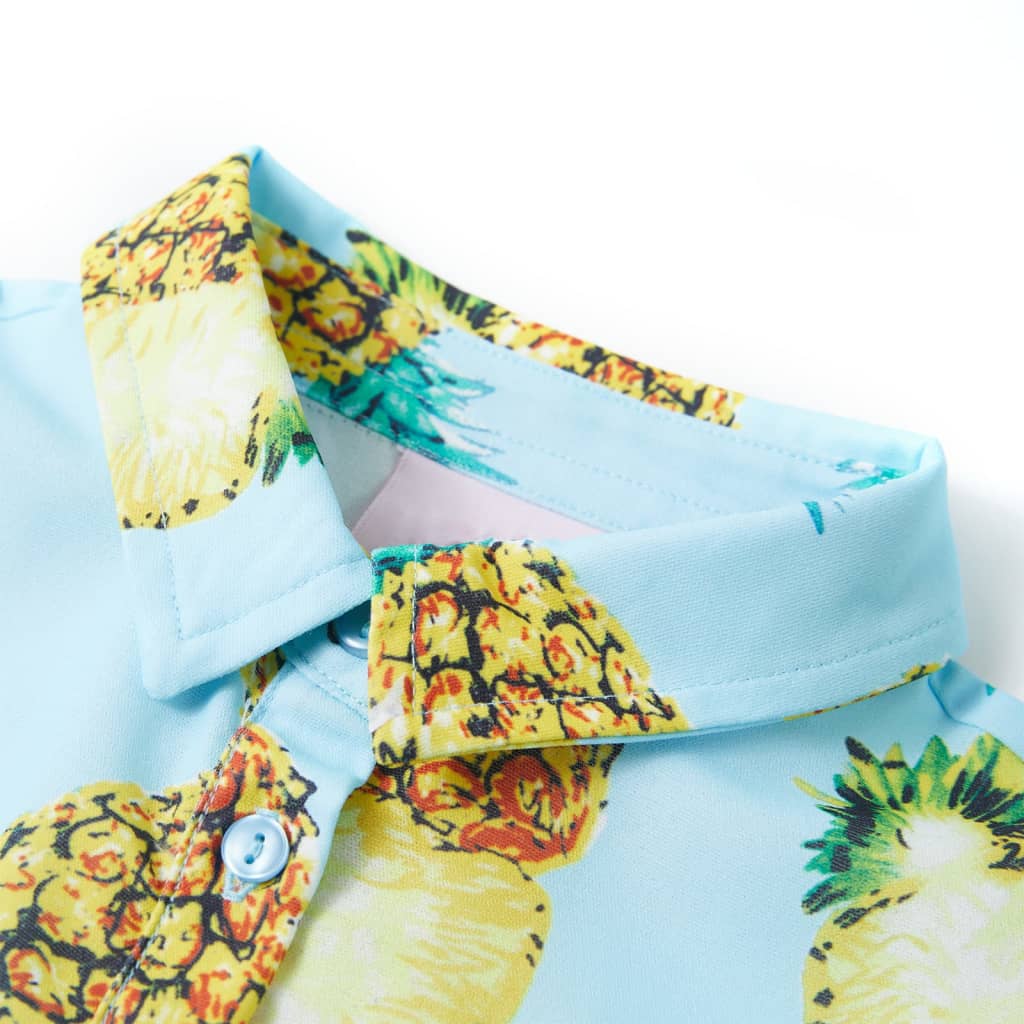 Abito da Bambina con Stampa Ananas Blu 92 11599