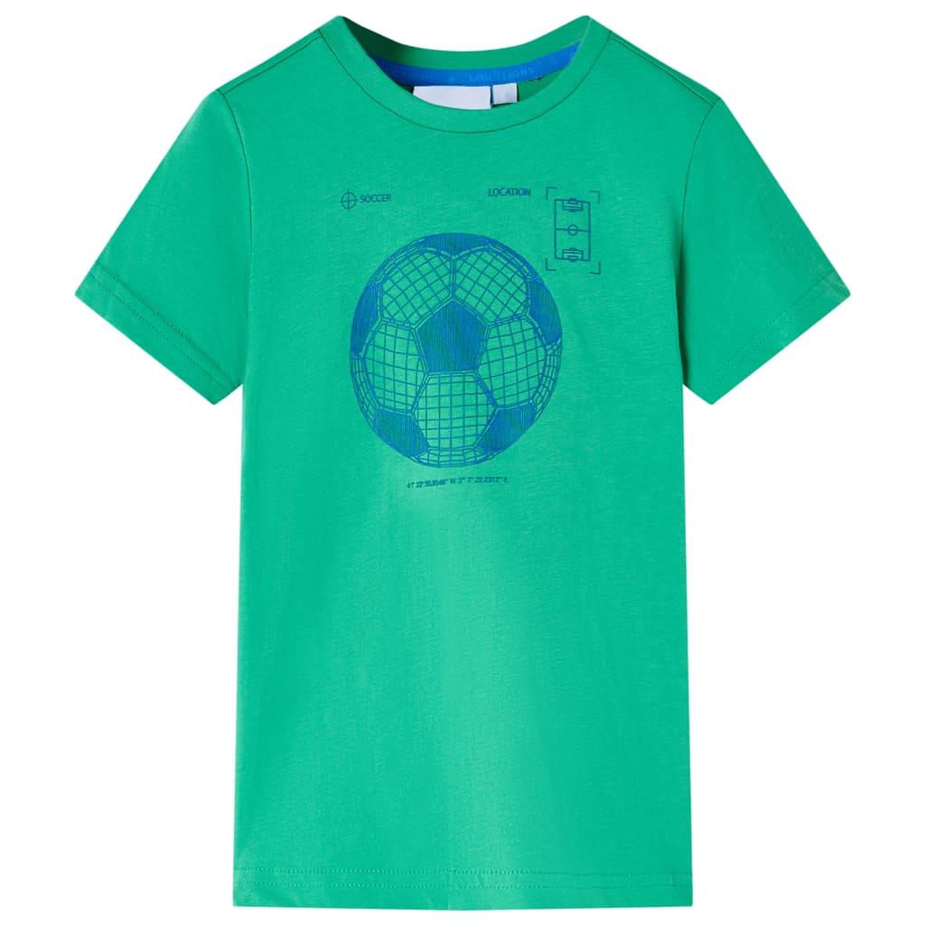 Maglietta da Bambino con Stampa Pallone da Calcio Verde 104 11645