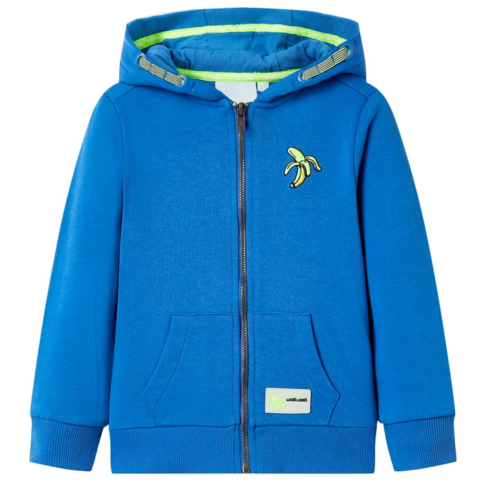 Felpa con Cappuccio e Cerniera per Bambini Blu 104cod mxl 85813