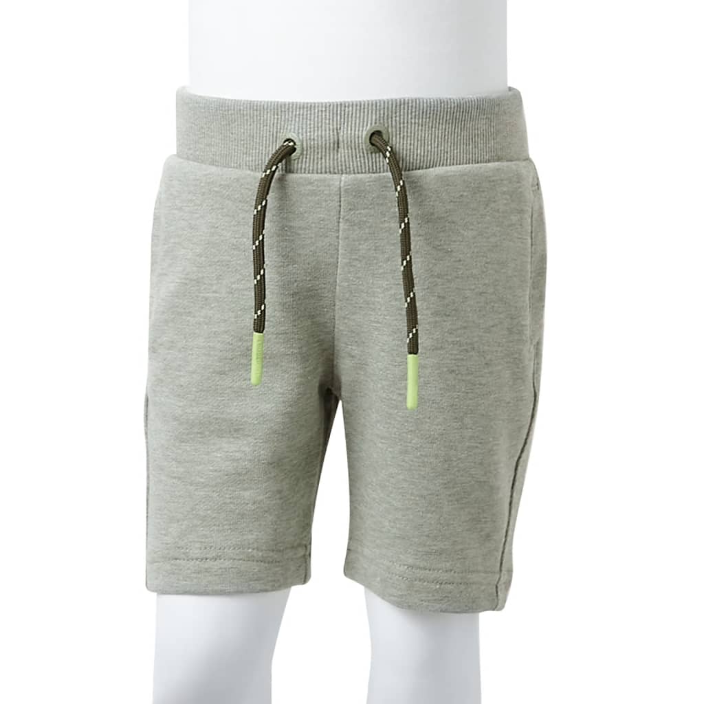 Pantaloncini per Bambini con Coulisse Cachi Chiaro Mélange 116 11701