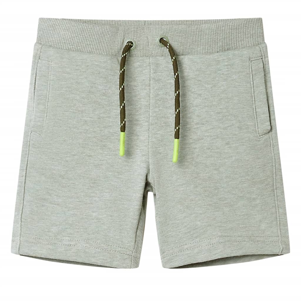 Pantaloncini per Bambini con Coulisse Cachi Chiaro Mélange 128 11702