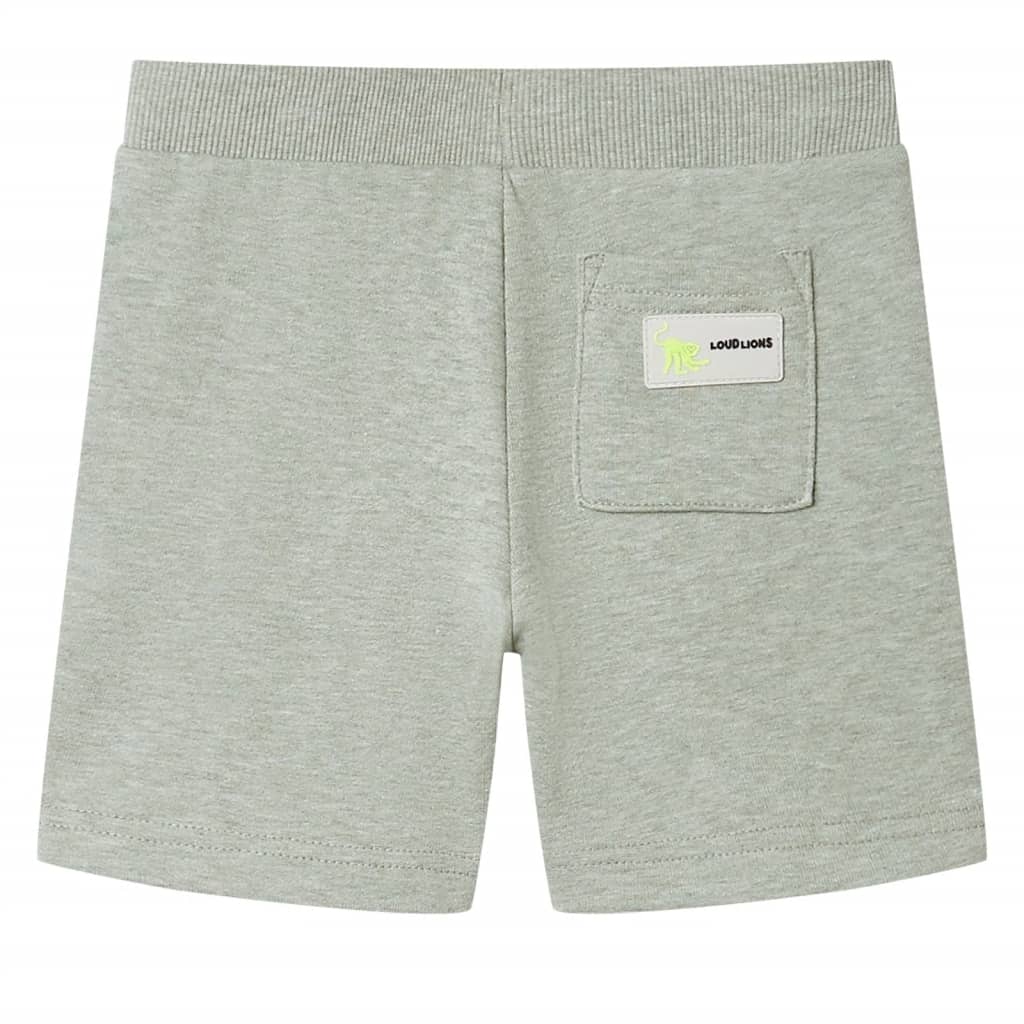 Pantaloncini per Bambini con Coulisse Cachi Chiaro Mélange 128 11702