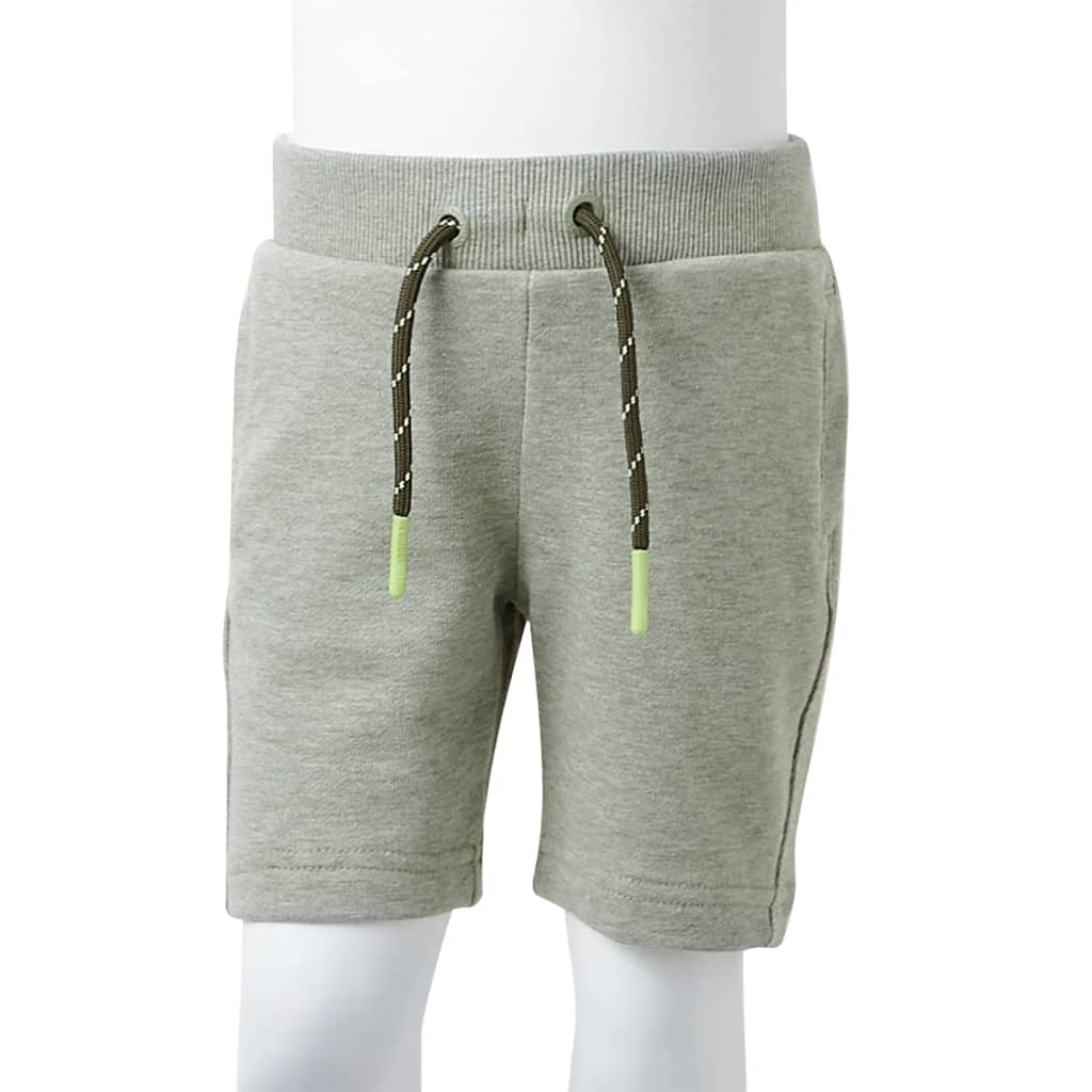 Pantaloncini per Bambini con Coulisse Cachi Chiaro Mélange 128 11702