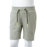 Pantaloncini per Bambini con Coulisse Cachi Chiaro Mélange 140 11703