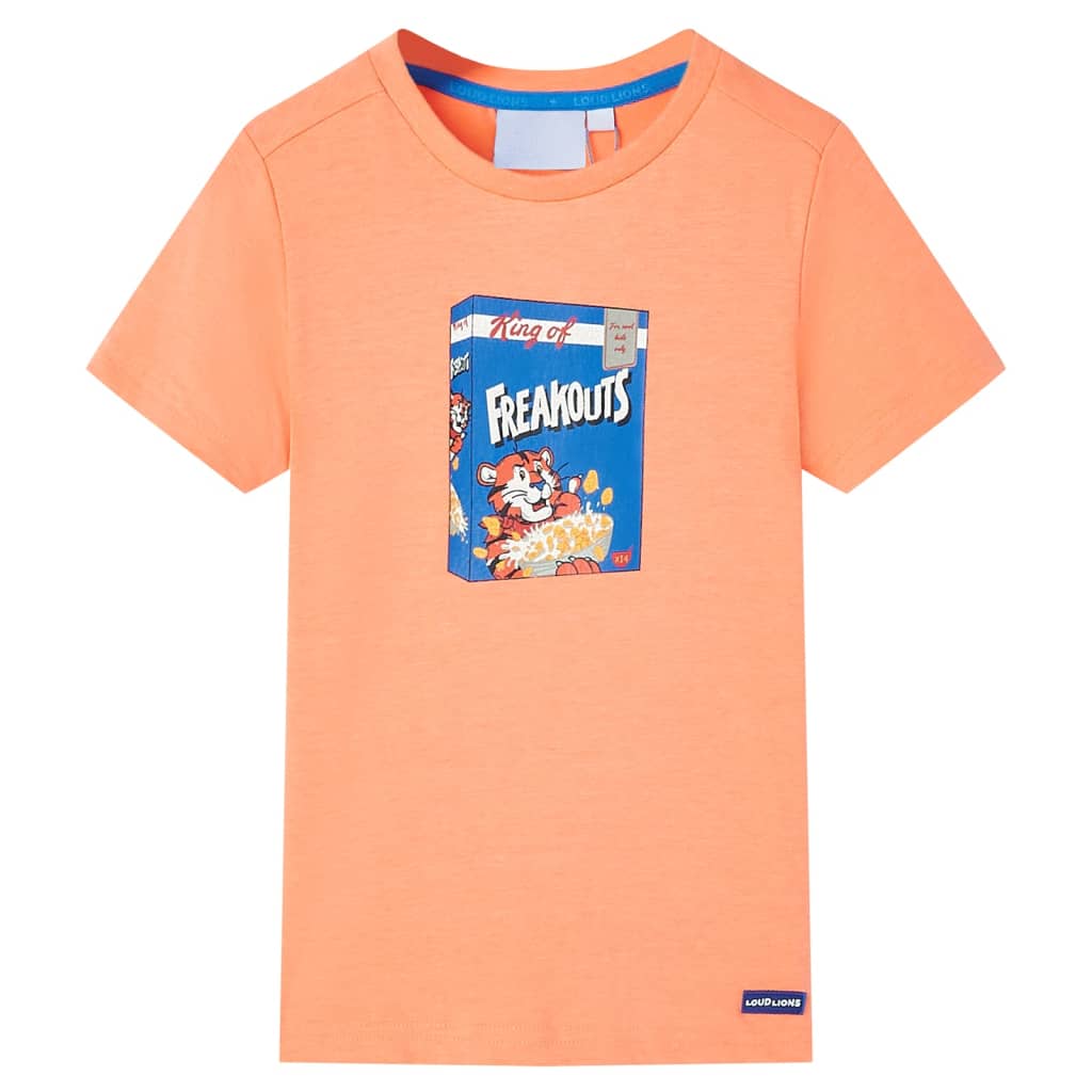 Maglietta da Bambino a Maniche Corte Arancione Neon 104 11850