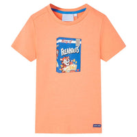 Maglietta da Bambino a Maniche Corte Arancione Neon 128cod mxl 134478