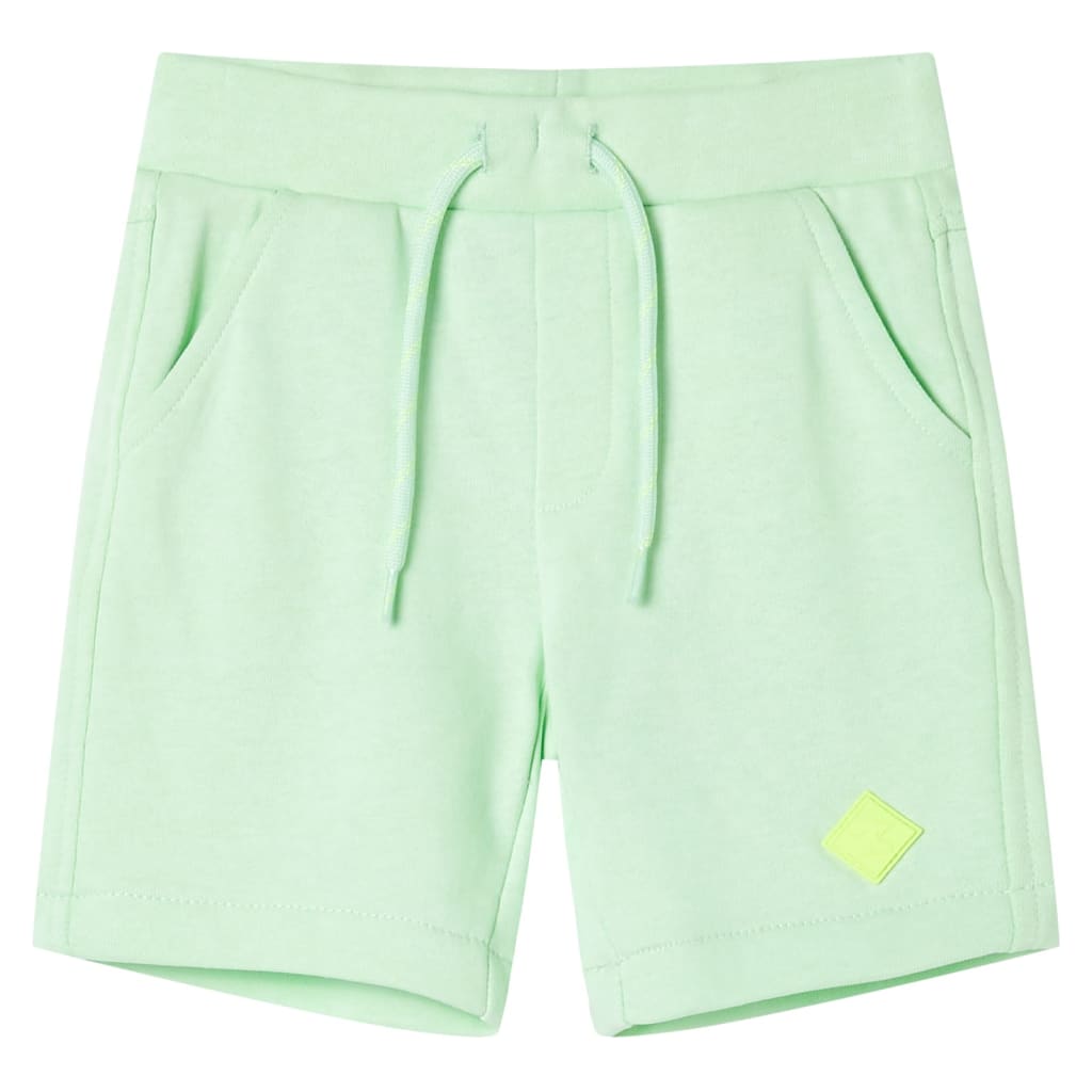 Pantaloncini per Bambini con Coulisse Verde Brillante 128cod mxl 110454