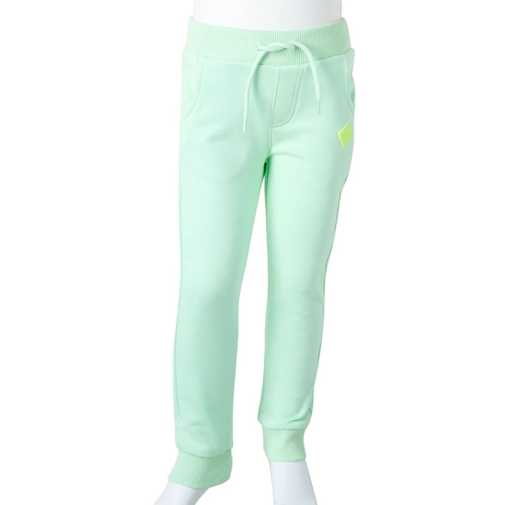 Pantaloni Tuta per Bambini Verde Brillante 92 11919