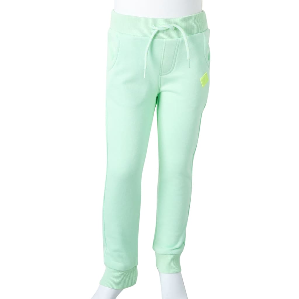 Pantaloni Tuta per Bambini Verde Brillante 104 11920