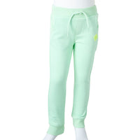 Pantaloni Tuta per Bambini Verde Brillante 104 11920