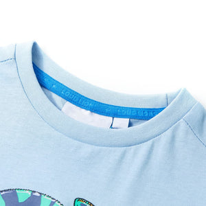 Maglietta da Bambino a Maniche Corte Azzurra 92 12014