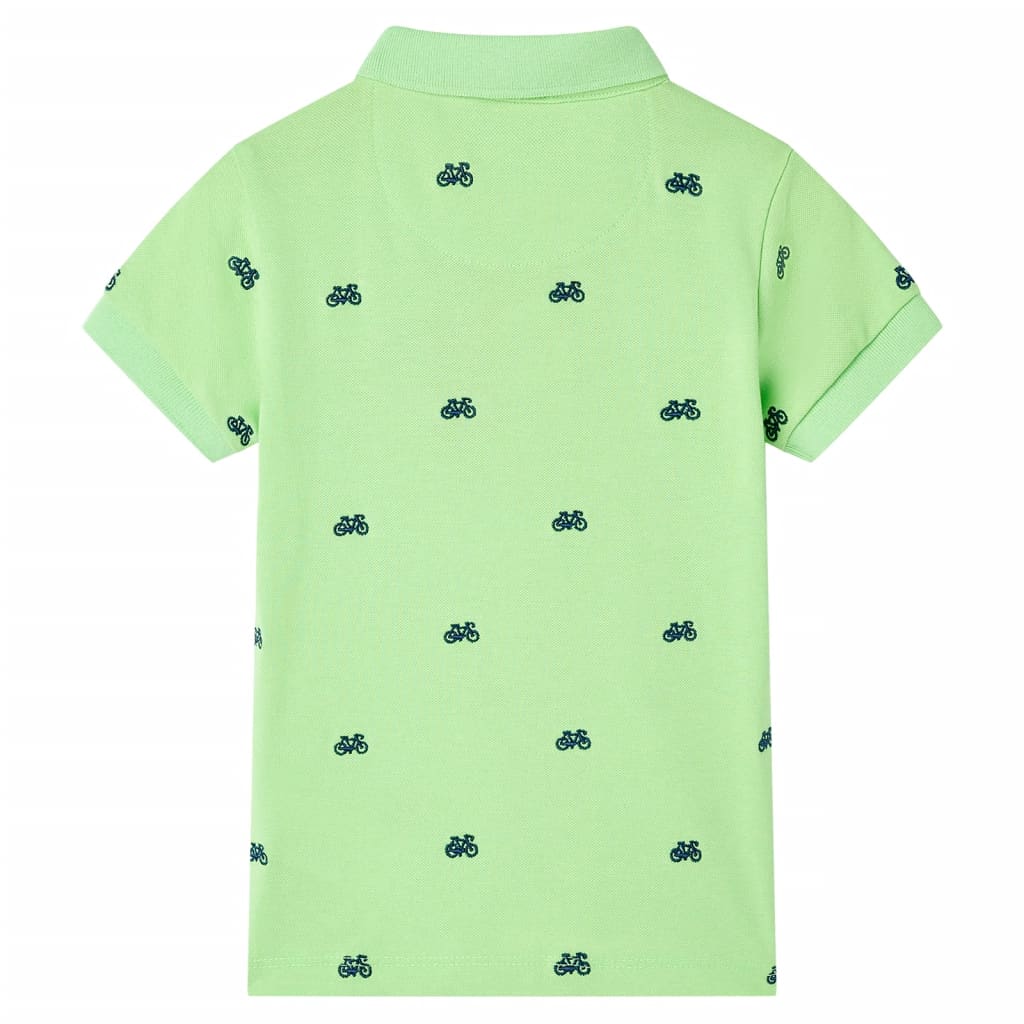 Polo da Bambino Verde Neon 92 12154