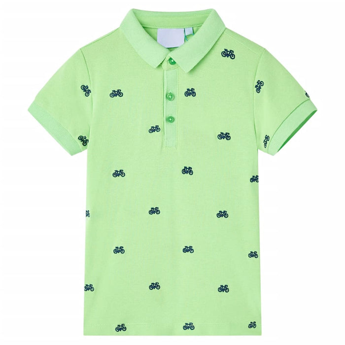 Polo da Bambino Verde Neon 116 12156