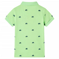 Polo da Bambino Verde Neon 116 12156