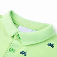 Polo da Bambino Verde Neon 116 12156