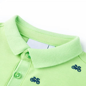 Polo da Bambino Verde Neon 116 12156