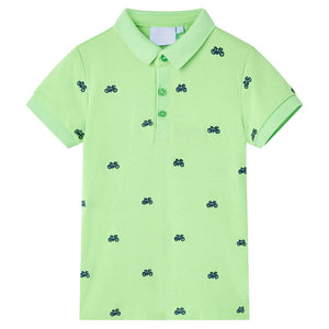 Polo da Bambino Verde Neon 128 12157