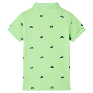 Polo da Bambino Verde Neon 128 12157