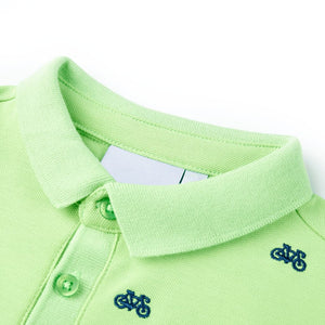 Polo da Bambino Verde Neon 128 12157