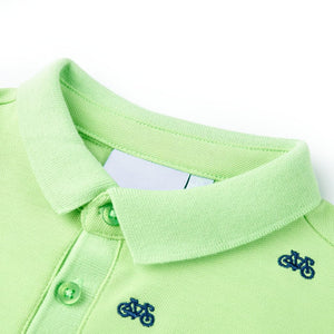 Polo da Bambino Verde Neon 140 12158