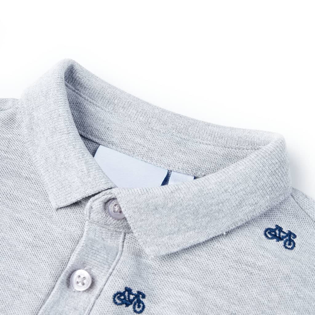 Polo per Bambini Grigio Mélange 92 12164