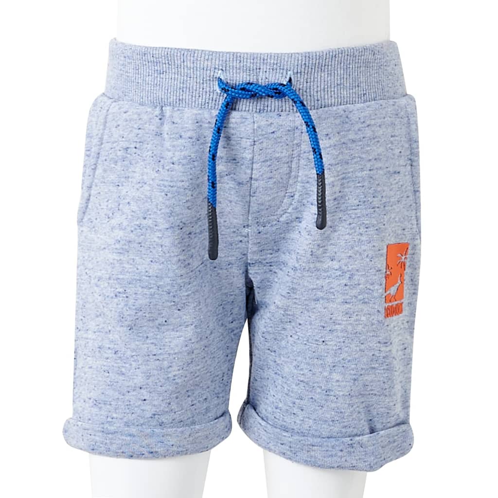 Pantaloncini per Bambini con Coulisse Blu Mélange 92 12194