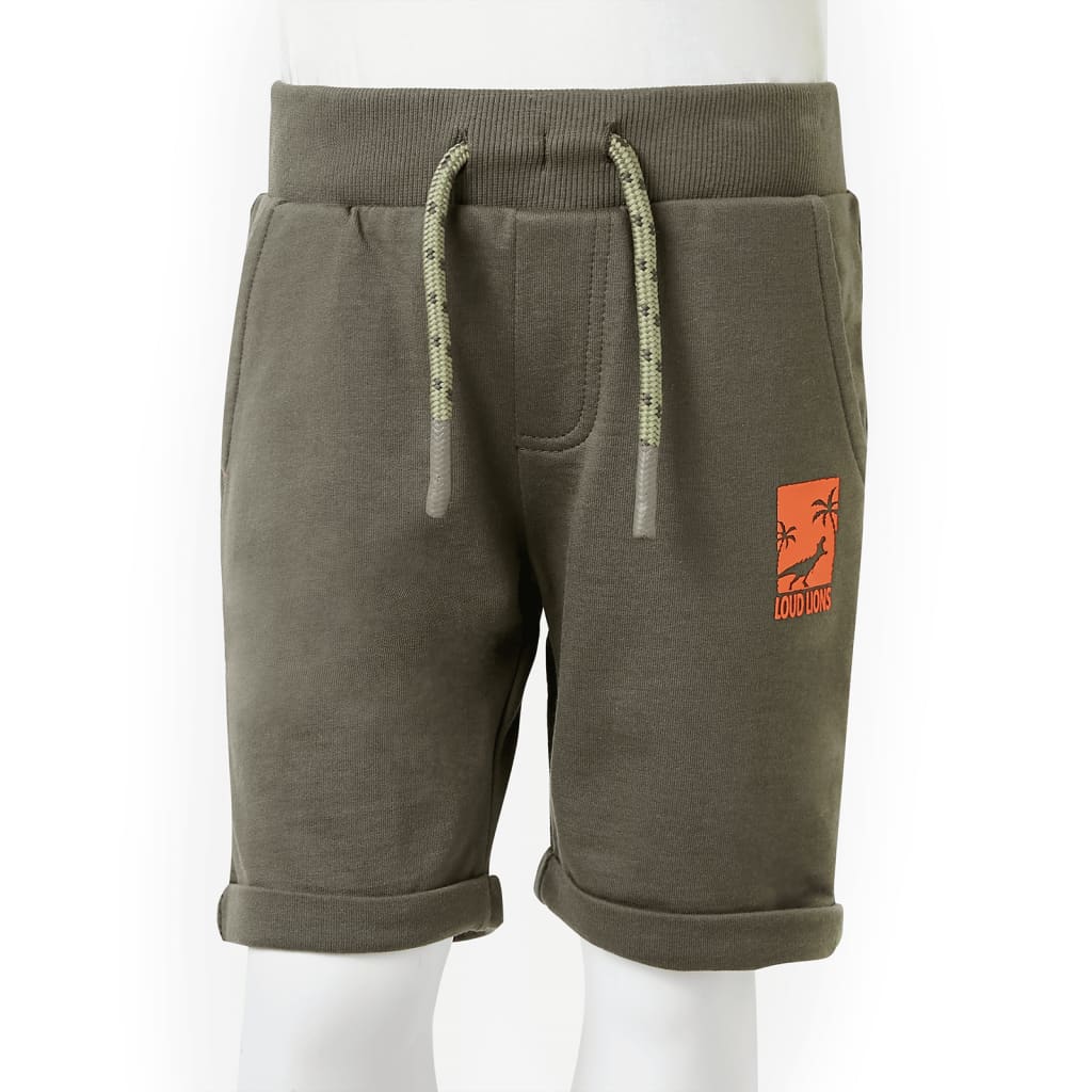 Pantaloncini per Bambini con Coulisse Cachi Scuro 140 12203