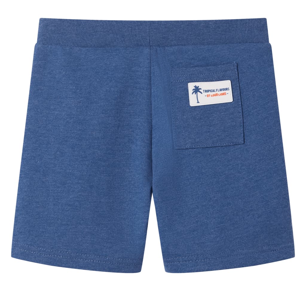 Pantaloncini per Bambini con Coulisse Blu Scuro Mélange 104 12365