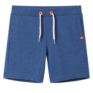 Pantaloncini per Bambini con Coulisse Blu Scuro Mélange 128 12367