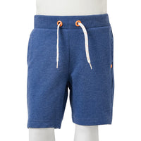 Pantaloncini per Bambini con Coulisse Blu Scuro Mélange 128 12367