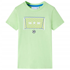 Maglietta da Bambino con Design Porta da Calcio Lime 104 12430