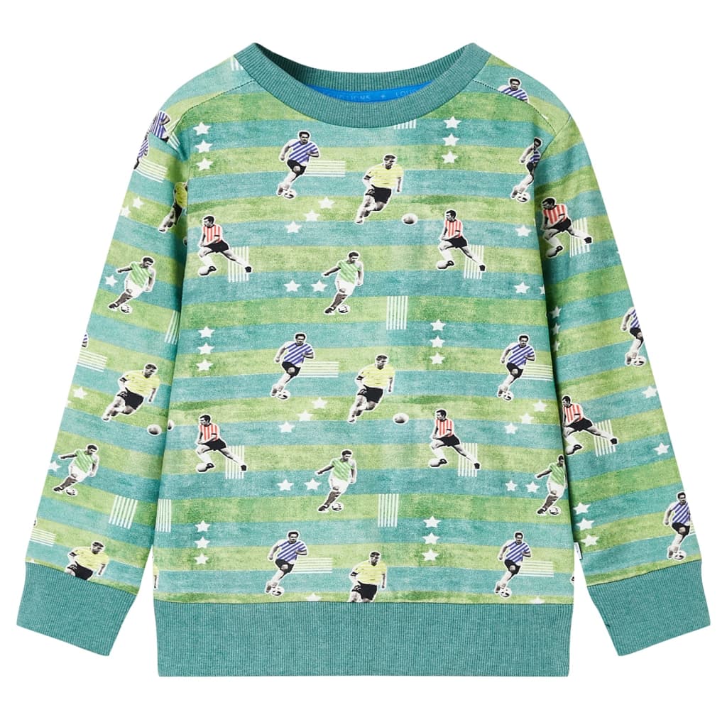 Felpa da Bambino Verde Chiaro Mélange 116cod mxl 110759