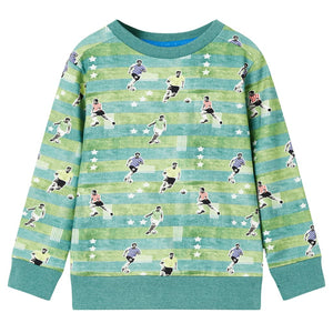 Felpa da Bambino Verde Chiaro Mélange 128cod mxl 86778