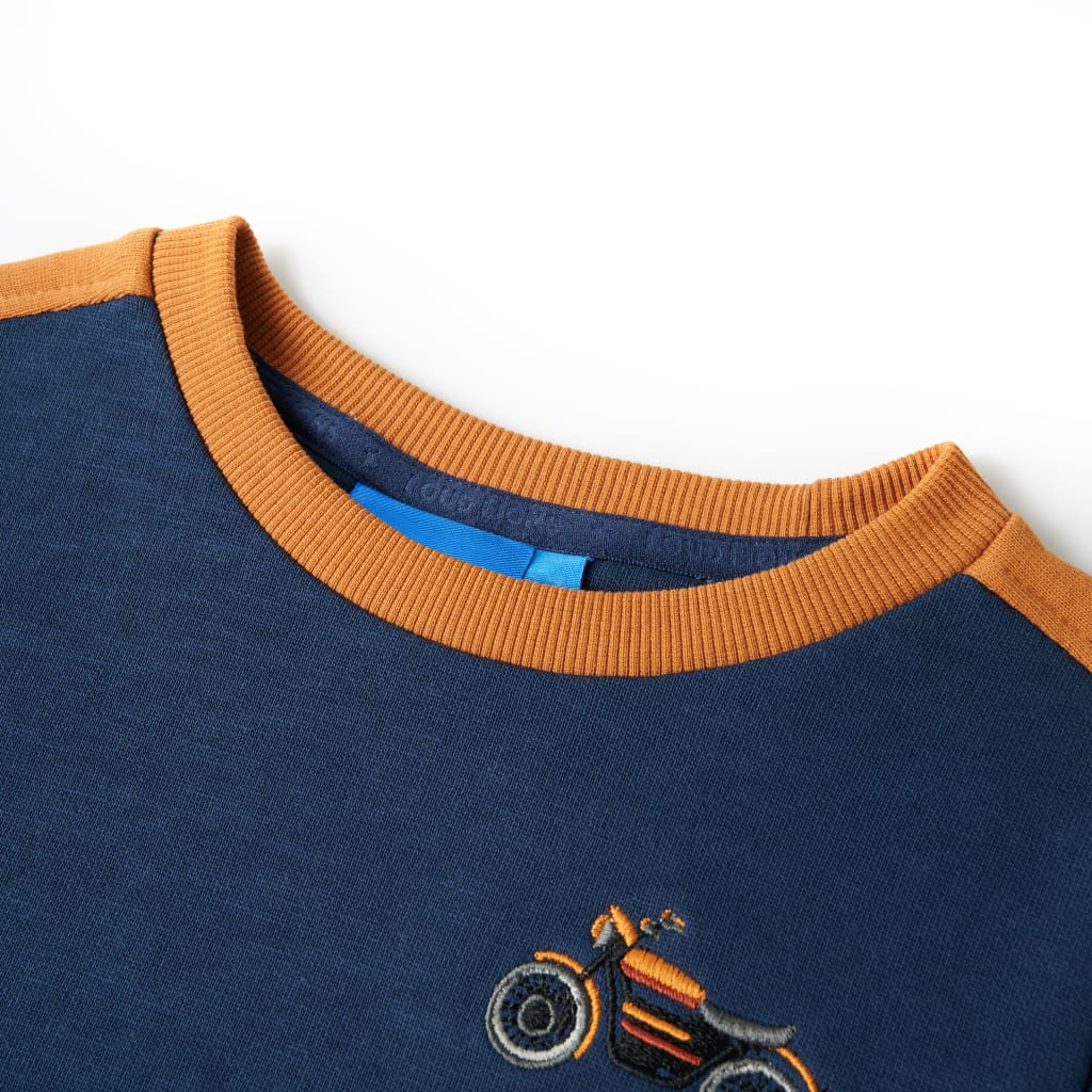 Felpa per Bambini con Design Motocicletta Blu Indaco 92 12669