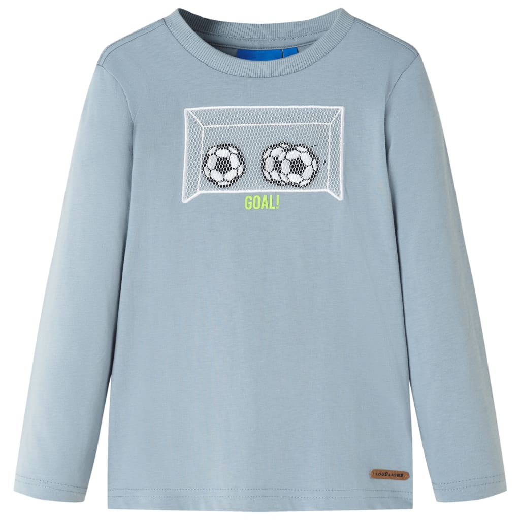 Maglietta da Bambino a Maniche Lunghe Azzurra 140cod mxl 84521