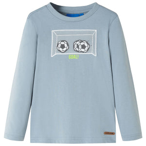 Maglietta da Bambino a Maniche Lunghe Azzurra 140cod mxl 84521