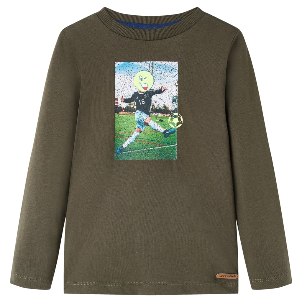 Maglietta da Bambino Maniche Lunghe Giocatore Calcio Cachi 104 12735