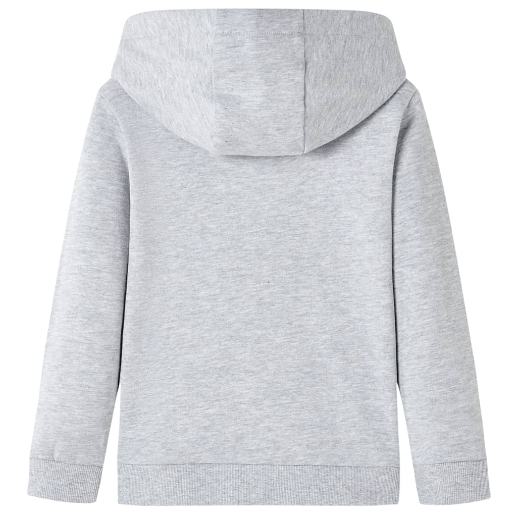 Felpa da Bambino con Cappuccio Grigio Mélange e Arancione 92cod mxl 85918