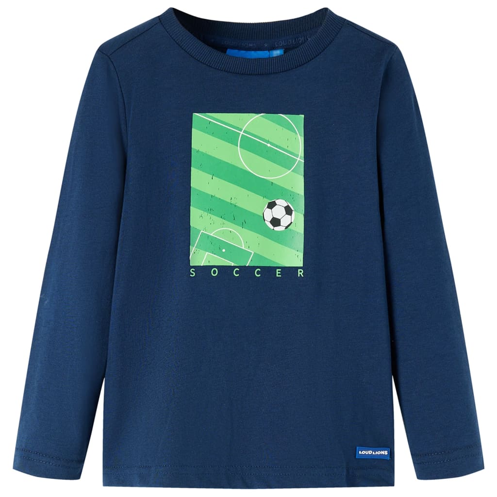 Maglietta da Bambino Maniche Lunghe Blu Marino 92cod mxl 108051