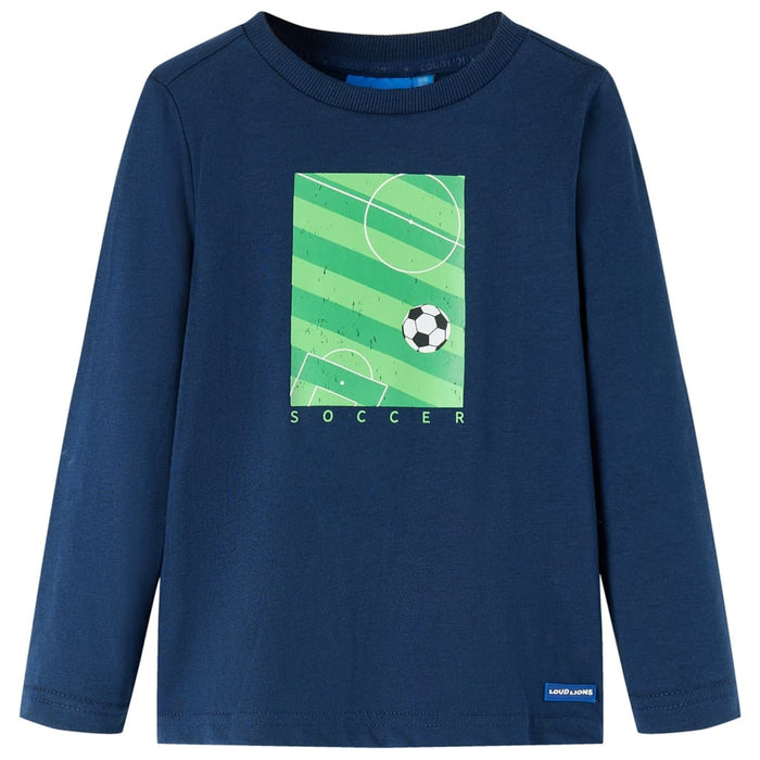 Maglietta da Bambino Maniche Lunghe Blu Marino 140cod mxl 132030