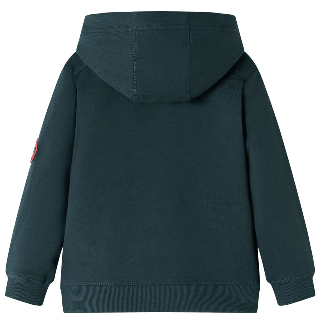 Felpa con Cappuccio per Bambini Verde Scuro 128cod mxl 108453