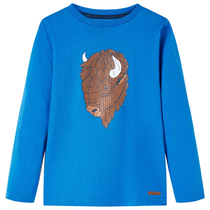 Maglietta per Bambini a Maniche Lunghe Blu Cobalto 92cod mxl 117194