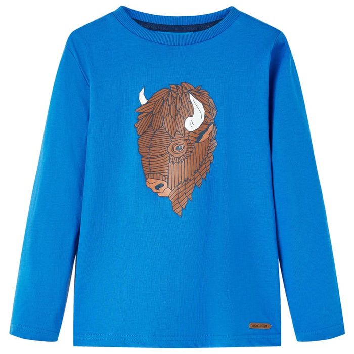 Maglietta per Bambini a Maniche Lunghe Blu Cobalto 140cod mxl 132039