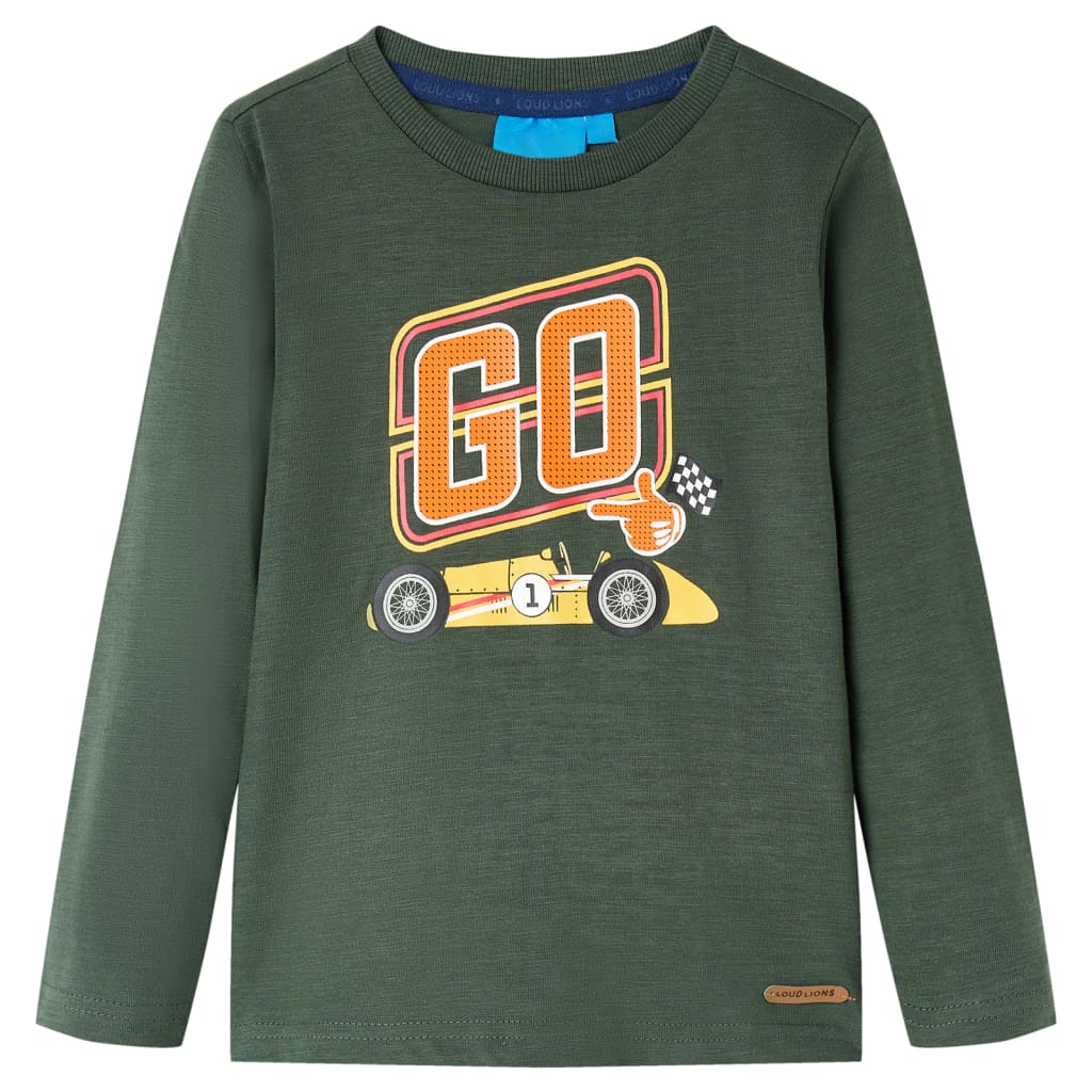 Maglietta da Bambino a Maniche Lunghe Verde Scuro 116cod mxl 108319