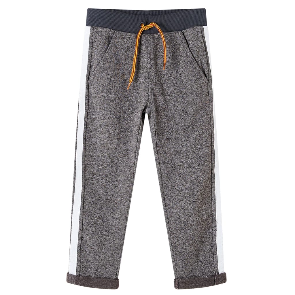 Pantaloni Tuta per Bambini Grigio Scuro Mélange 104 13095