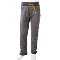 Pantaloni Tuta per Bambini Grigio Scuro Mélange 104 13095