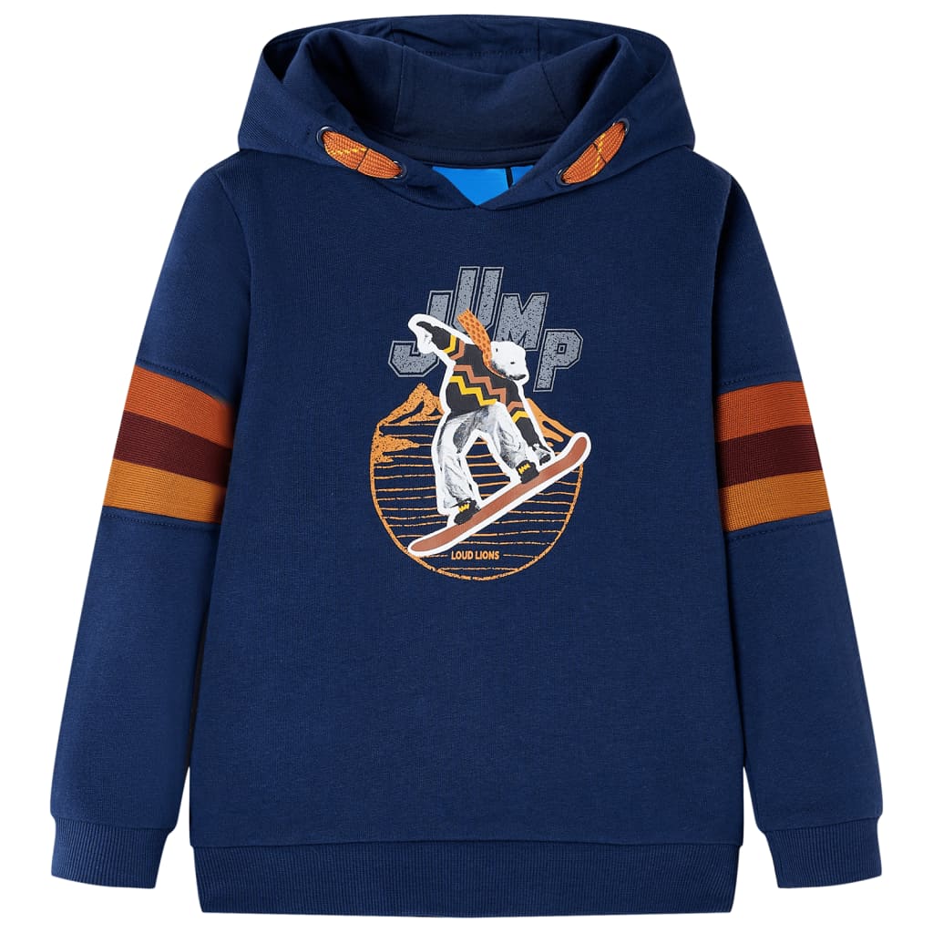 Felpa con Cappuccio per Bambini Blu Marino 116cod mxl 132899